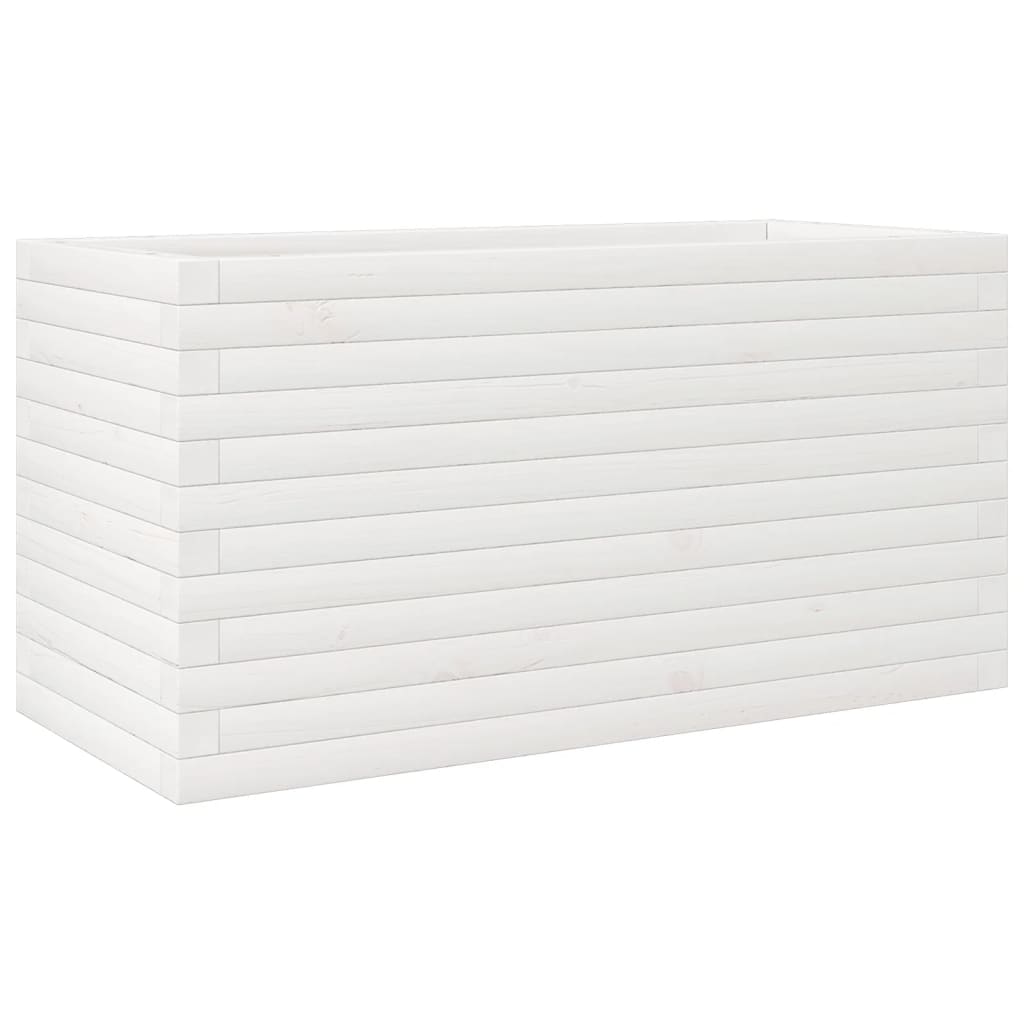 Vetonek Jardinière en bois de pin blanc massif 90x40x45,5 cm