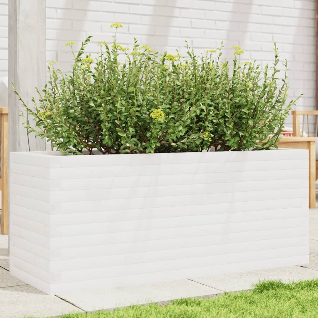 Jardinière en pin blanc massif 110x40x45,5 cm v9973 Vetonek