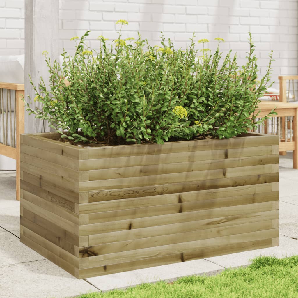 Jardinière en bois de pin imprégné 90x60x45,5 cm v0054 Vetonek
