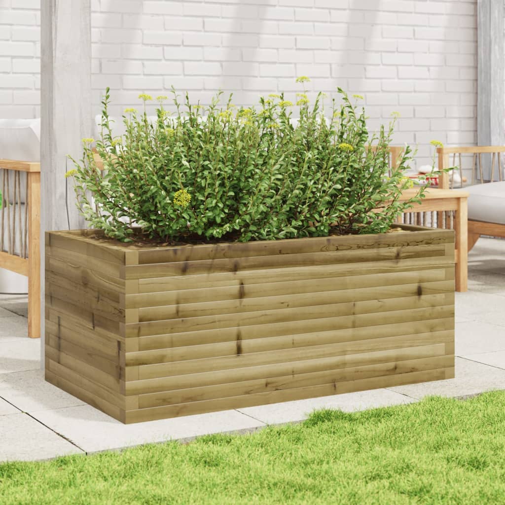 Jardinière en bois de pin imprégné 110x60x45,5 cm v0108 - Vetonek