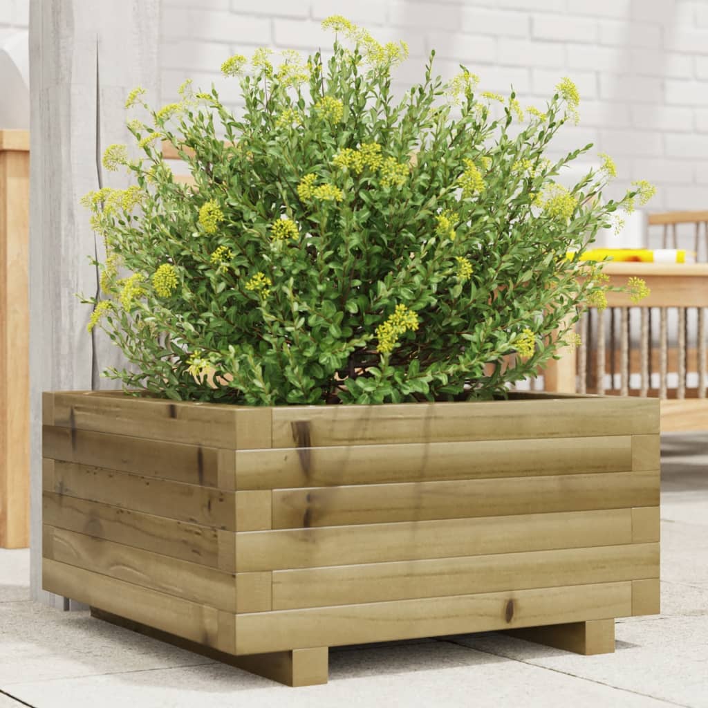 Jardinière en bois de pin imprégné 50x50x26,5 cm v0207 Vetonek