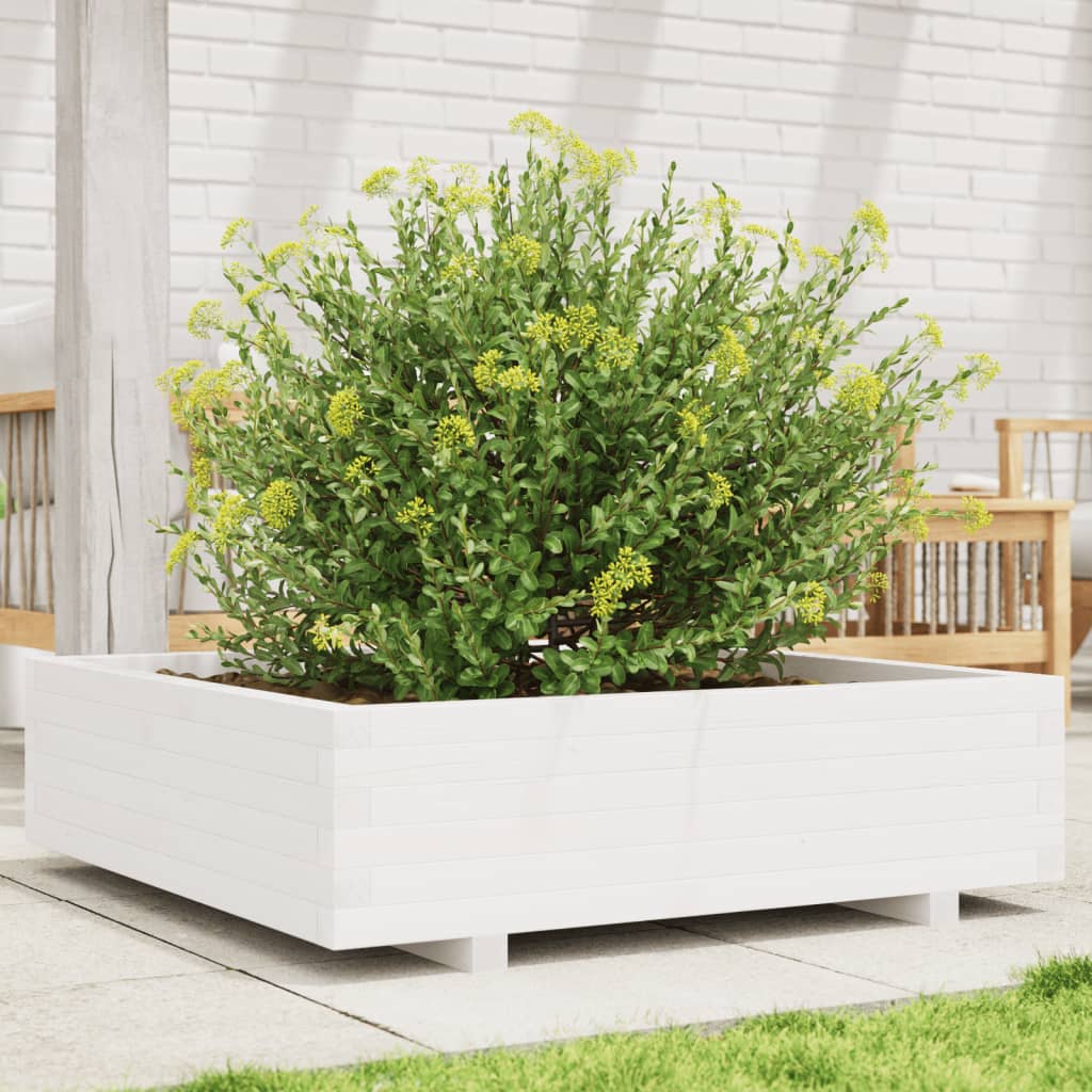 Jardinière en pin blanc massif 90x90x26,5 cm v0375 Vetonek