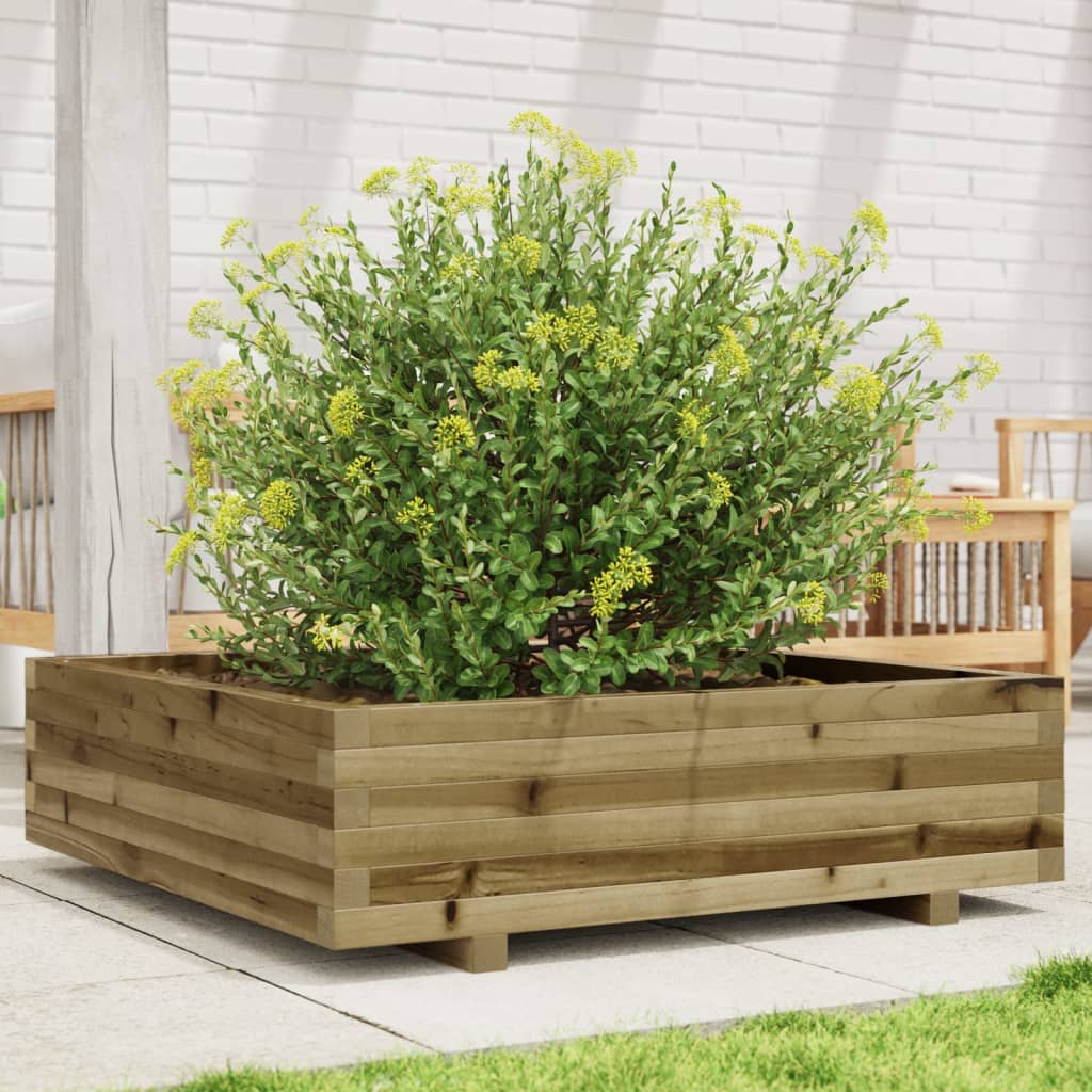 Jardinière en bois de pin imprégné 90x90x26,5 cm v0405 Vetonek