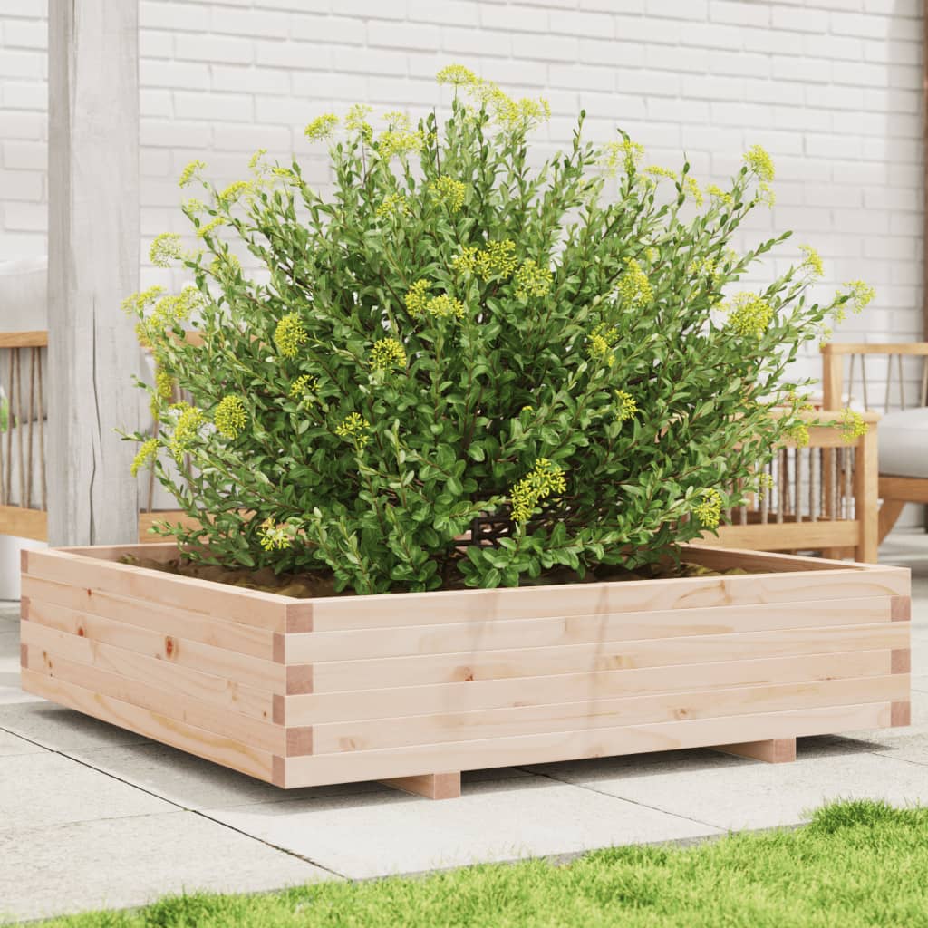 Vetonek Jardinera madera maciza de pino 100x100x26,5 cm