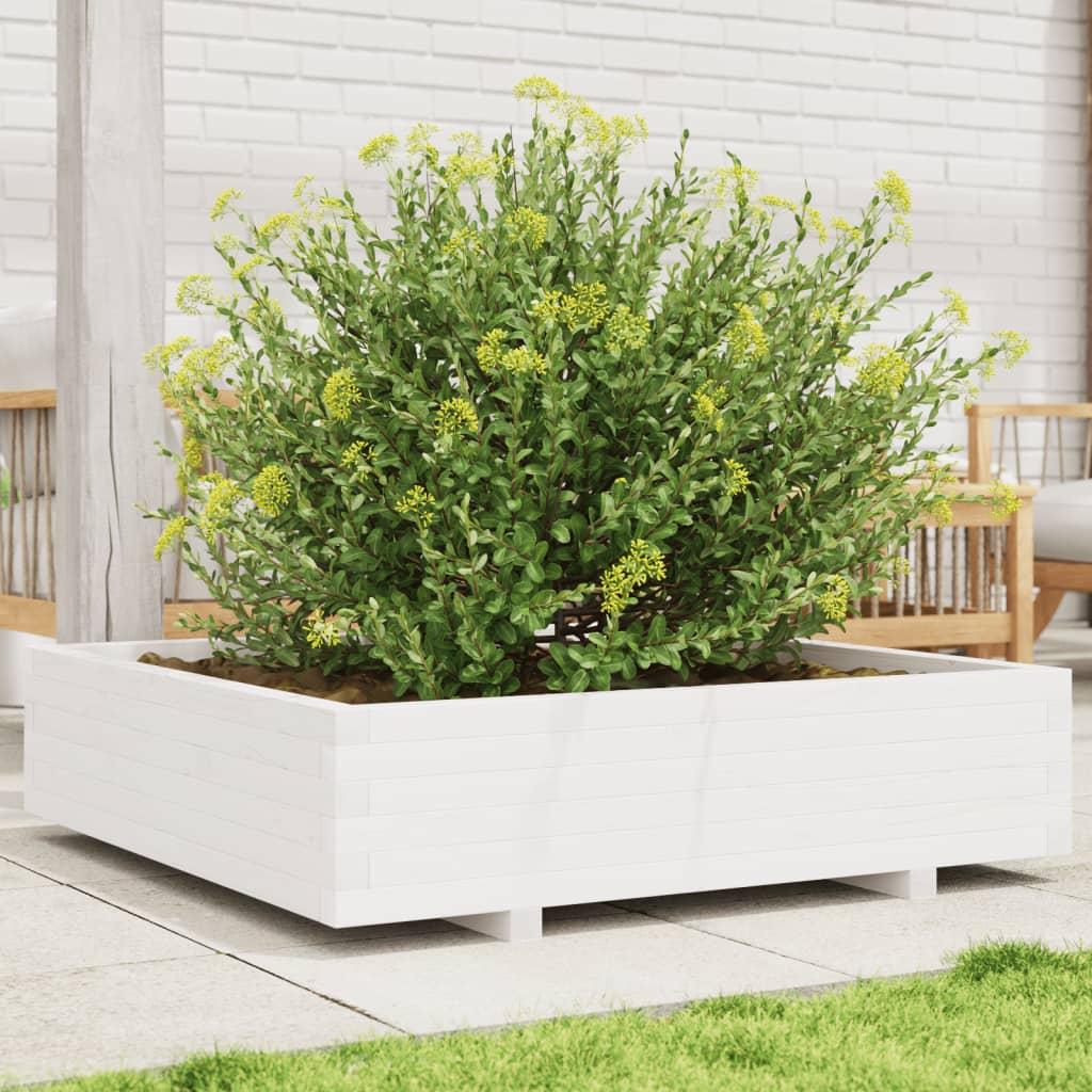 Jardinière en pin blanc massif 100x100x26,5 cm v0429 Vetonek
