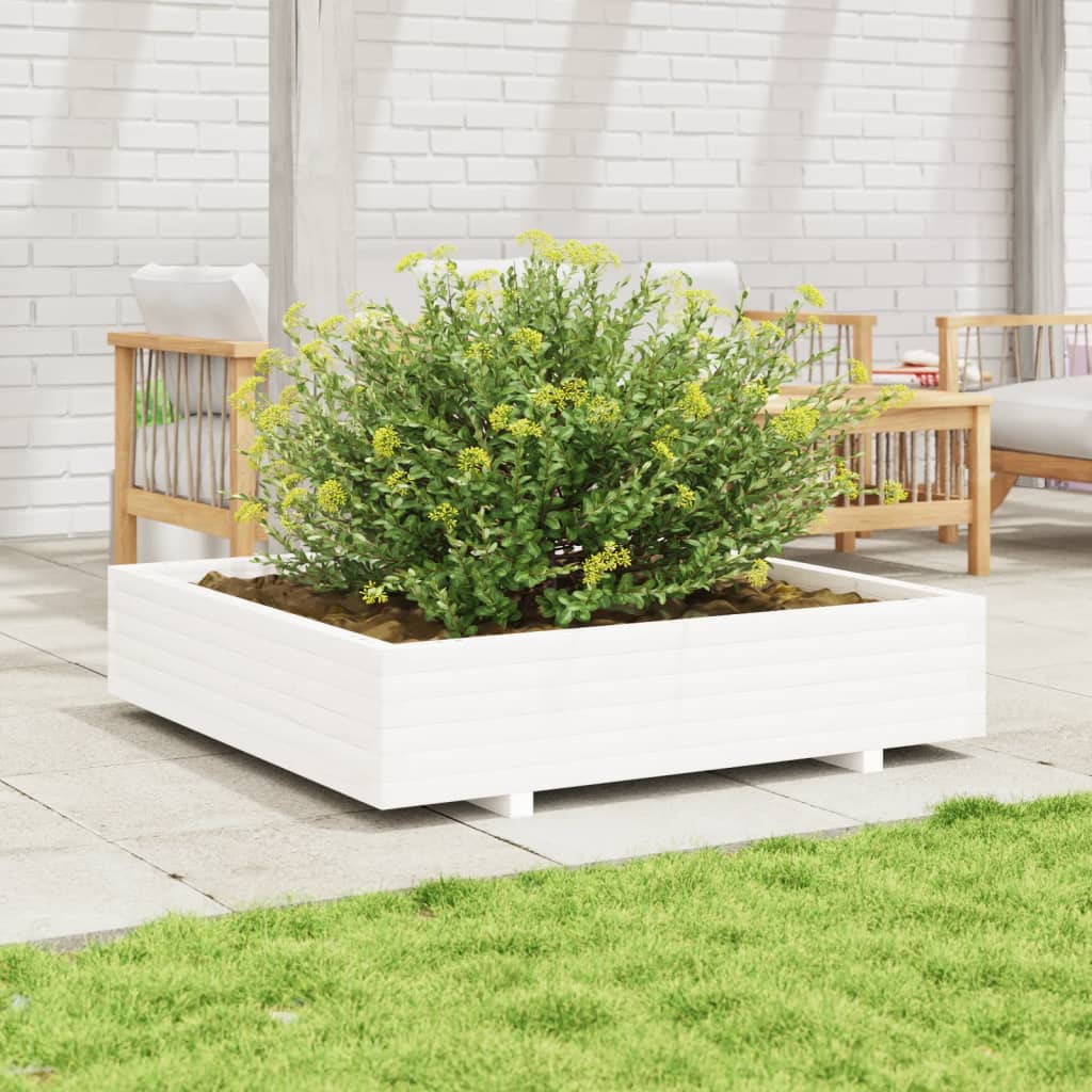 Jardinière en pin blanc massif 110x110x26,5 cm v0474 Vetonek