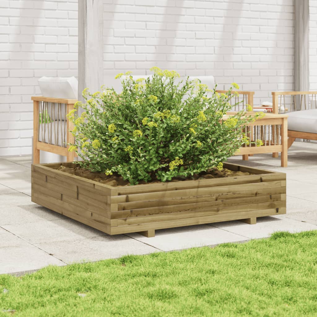 Jardinière en bois de pin imprégné 110x110x26,5 cm v0504 Vetonek