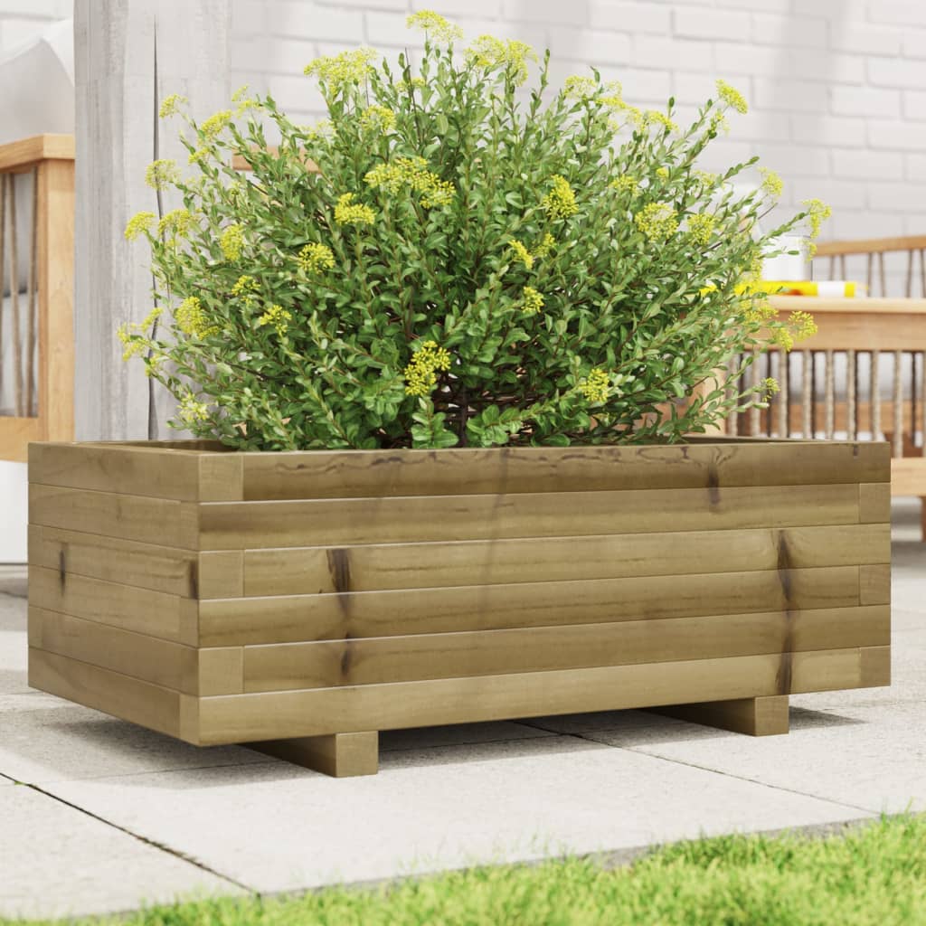 Vetonek Jardinera de madera de pino impregnada 70x40x26,5 cm