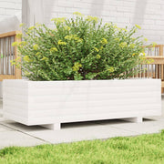 Jardinière en bois de pin blanc massif 90x40x26,5 cm v0573 Vetonek