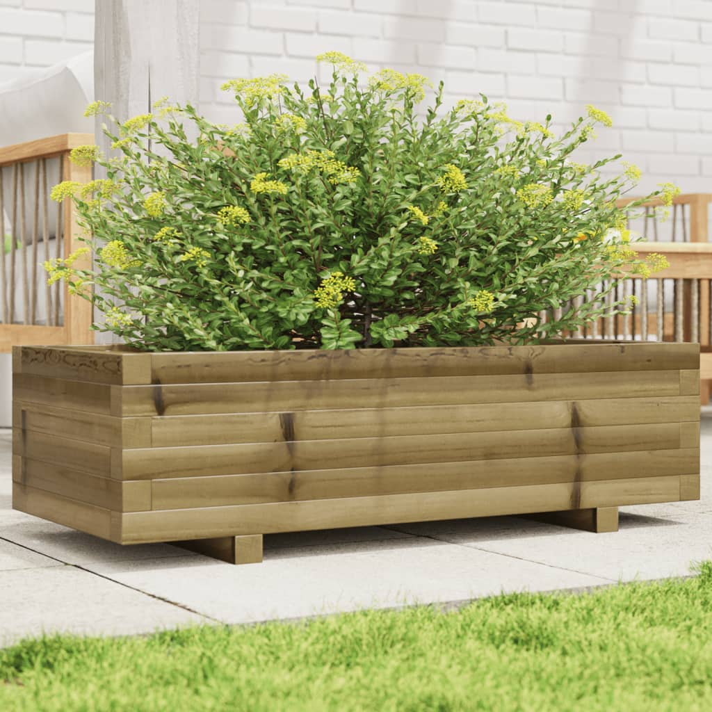 Vetonek Jardinera de madera de pino impregnada 90x40x26,5 cm