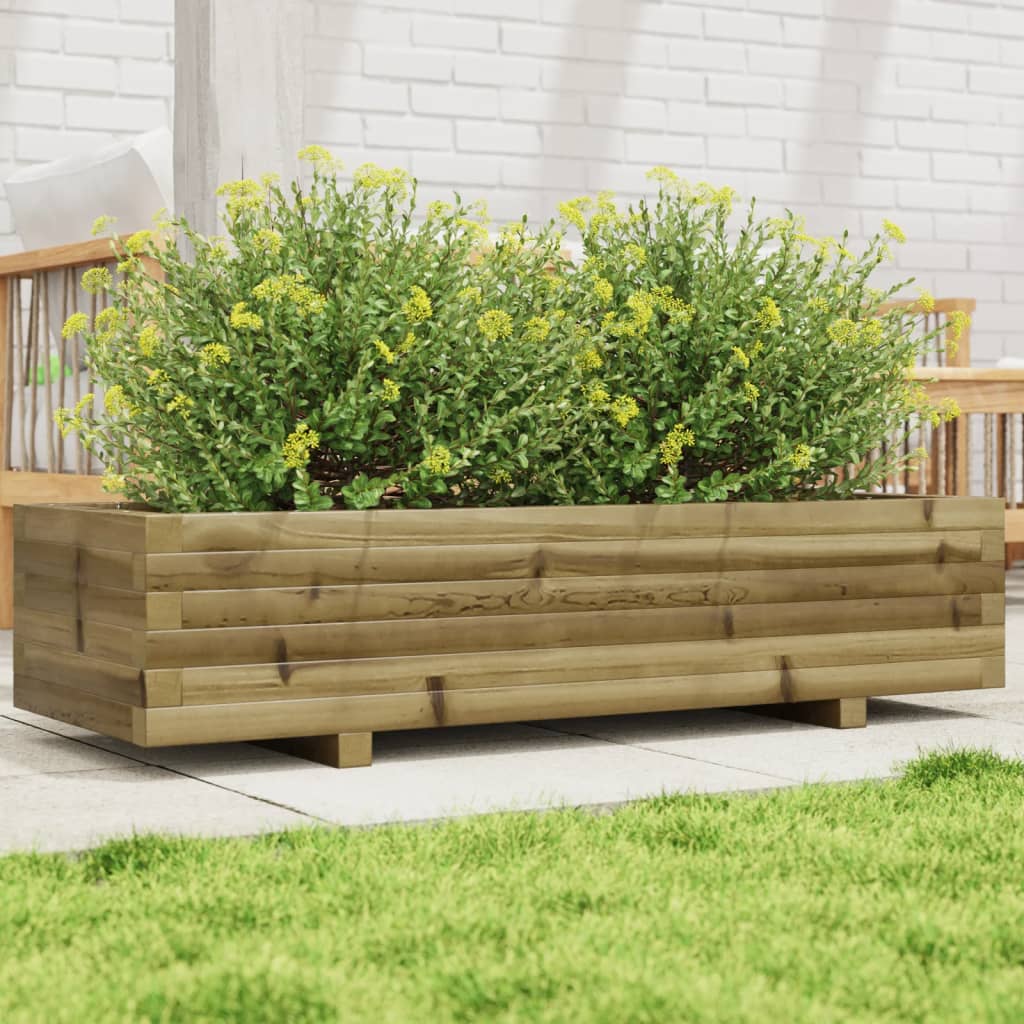 Jardinière en bois de pin imprégné 110x40x26,5 cm v0658 Vetonek