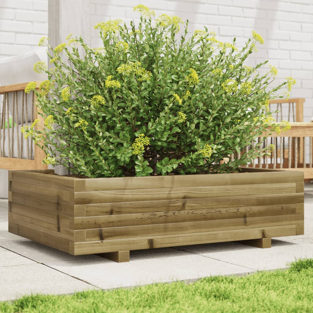 Vetonek Jardinera de madera de pino impregnada 90x60x26,5 cm