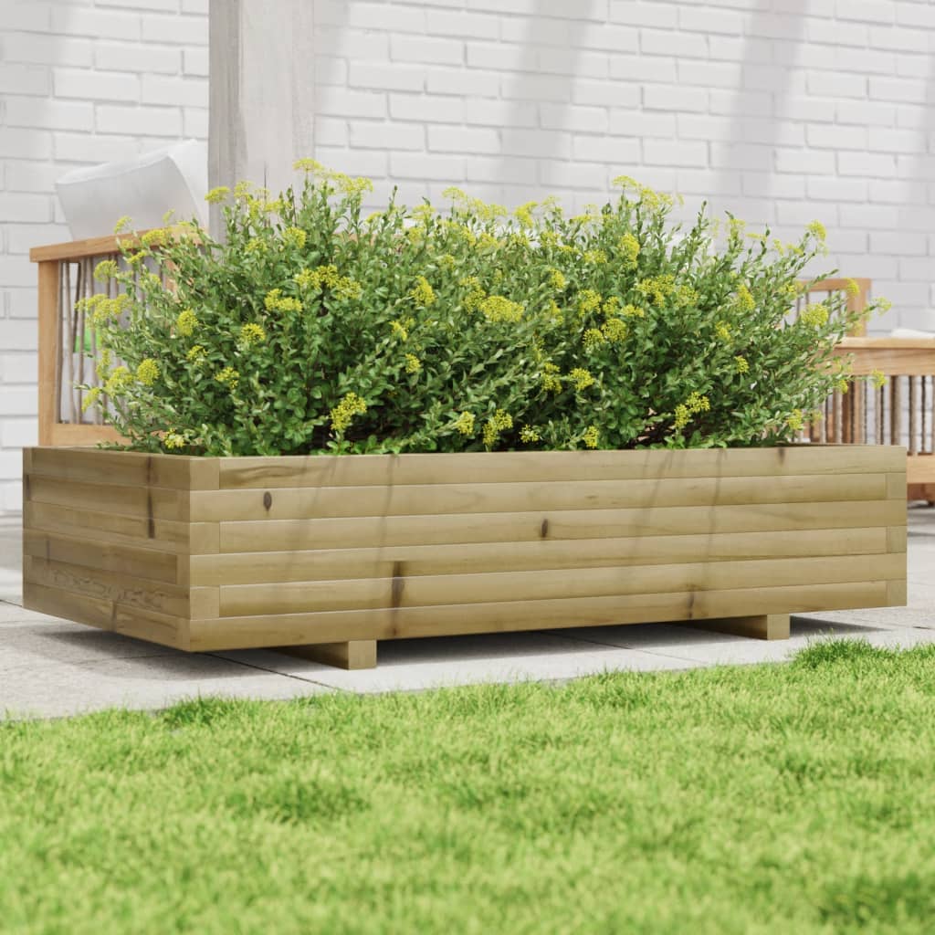 Jardinière en bois de pin imprégné 110x60x26,5 cm v0757 Vetonek