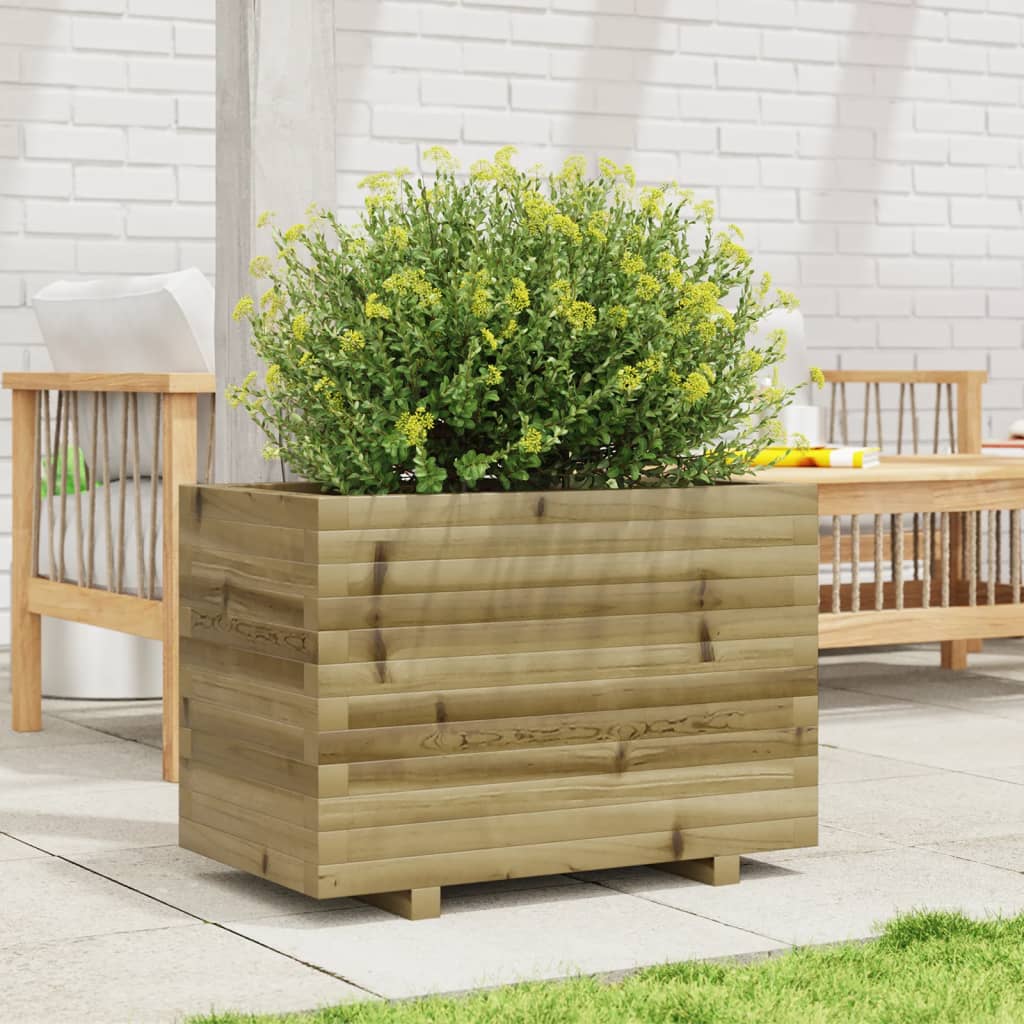Jardinière en bois de pin imprégné 70x40x49,5 cm v0955 - Vetonek
