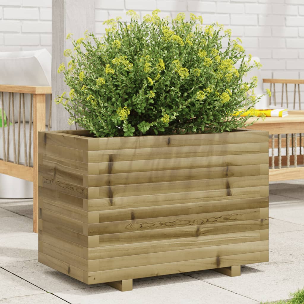 Jardinière en bois de pin imprégné 70x40x49,5 cm v0955 Vetonek