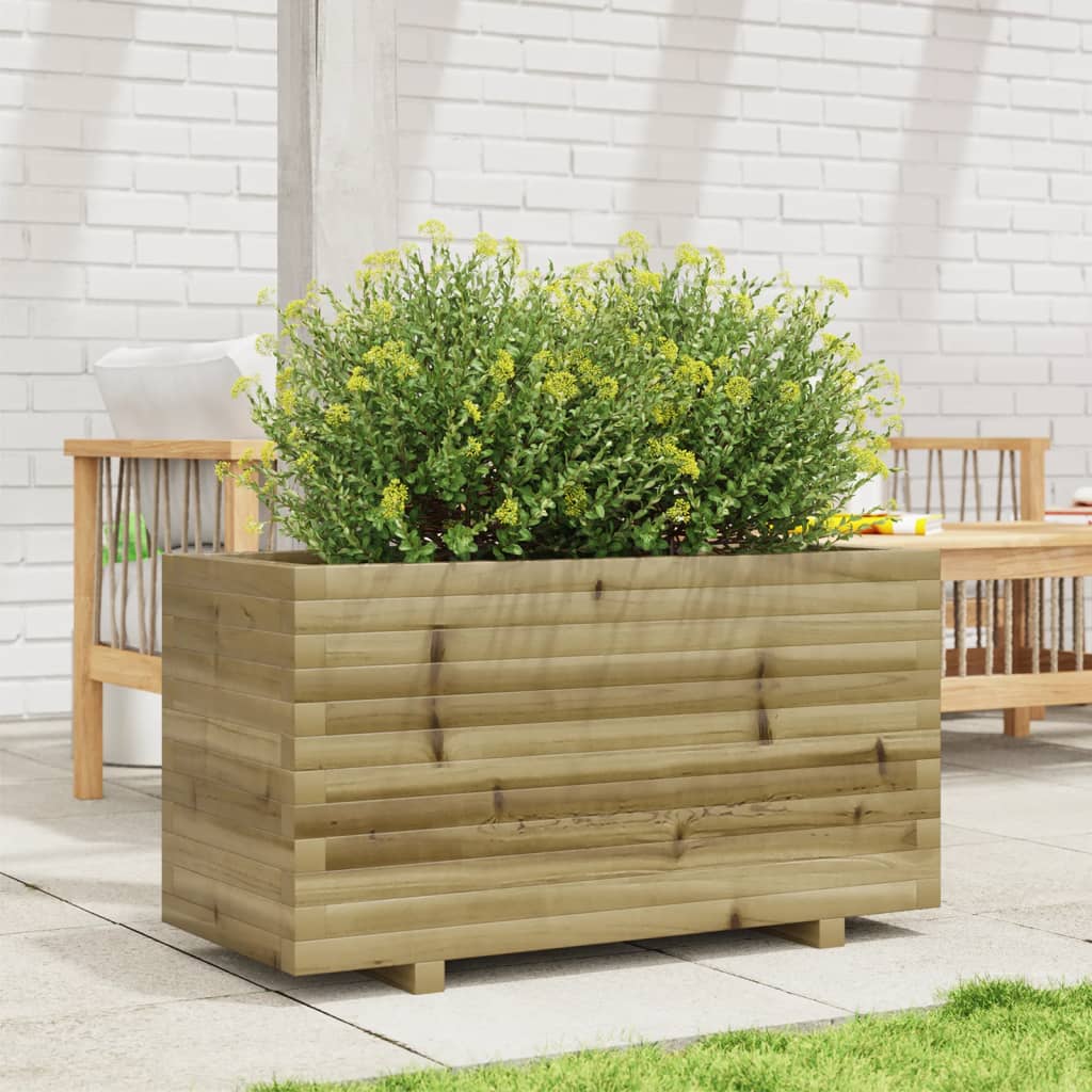Jardinière en bois de pin imprégné 90x40x49,5 cm v1006 - Vetonek