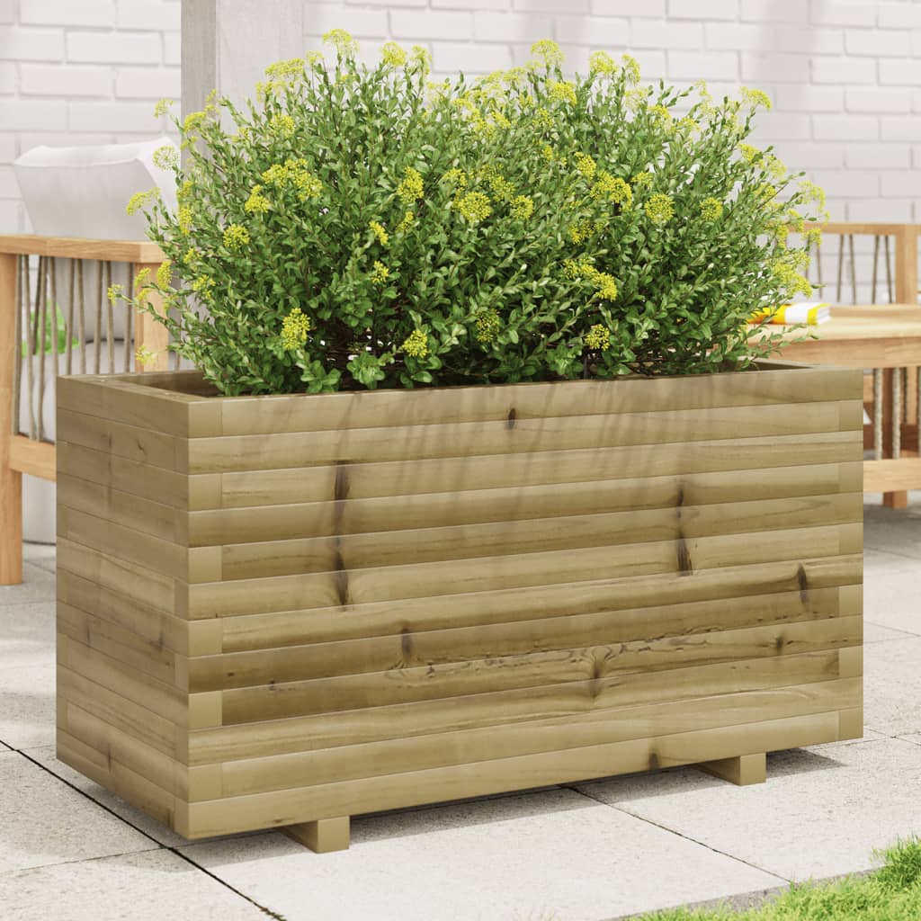 Jardinière en bois de pin imprégné 90x40x49,5 cm v1006 Vetonek