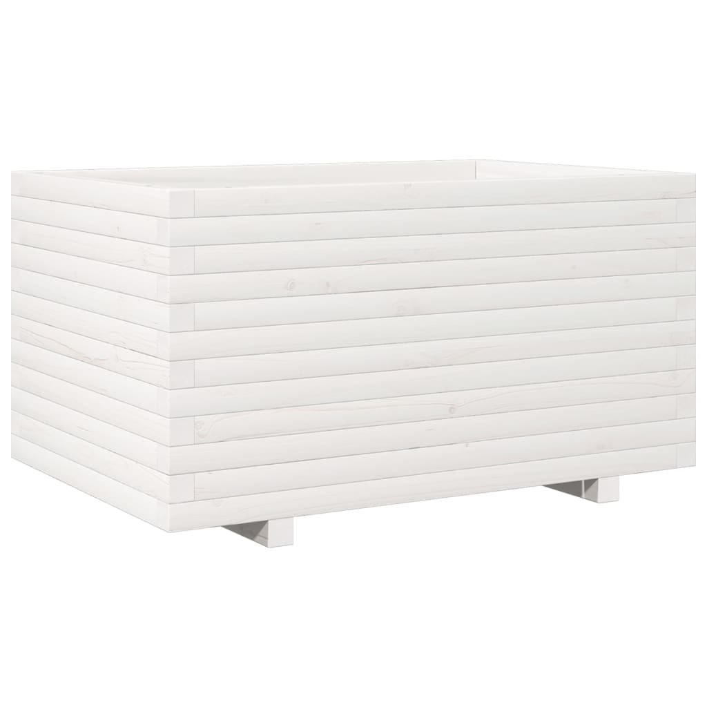Vetonek Jardinière en bois de pin blanc massif 90x60x49,5 cm