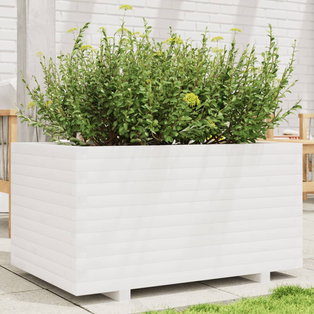 Jardinière en pin blanc massif 90x60x49,5 cm v1075 Vetonek