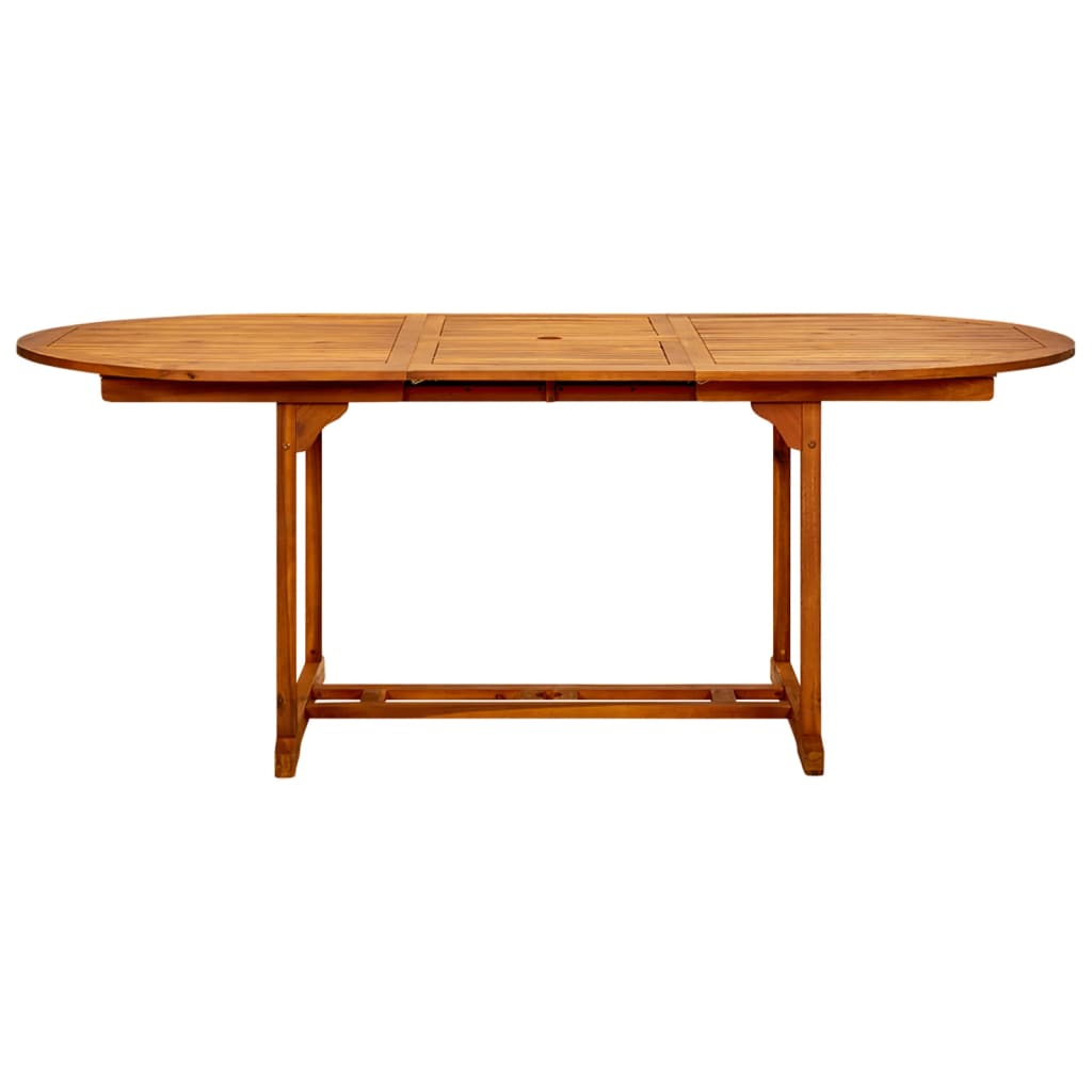 Set de comedor de jardín 7 pzas tela madera maciza blanco crema V3529 Vetonek