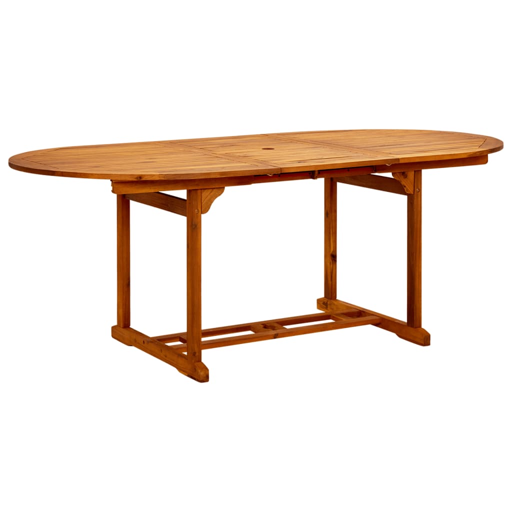 Set de comedor de jardín 7 pzas tela madera maciza beige V3550 Vetonek