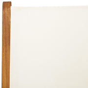 Set de comedor de jardín 7 pzas tela madera maciza blanco crema V3642 Vetonek