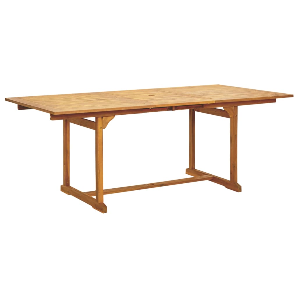 Set de comedor de jardín 7 pzas tela madera maciza beige V3673 Vetonek