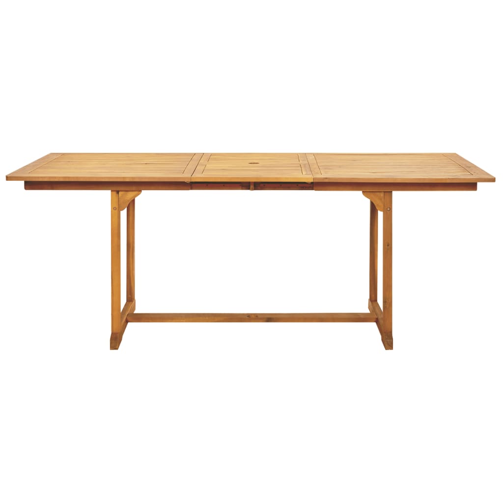Set de comedor de jardín 7 pzas tela madera maciza beige V3673 Vetonek