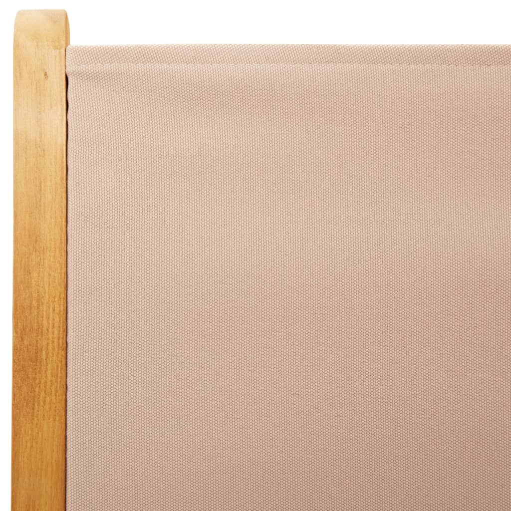 Set de comedor de jardín 7 pzas tela madera maciza beige V3673 Vetonek