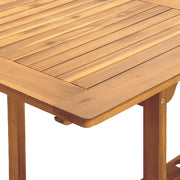 Set de comedor de jardín 7 pzas tela madera maciza beige V3673 Vetonek