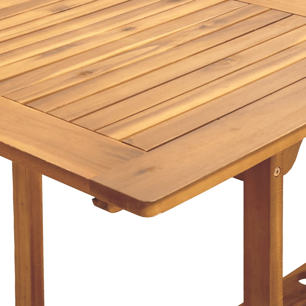 Set de comedor de jardín 7 pzas tela madera maciza beige V3673 Vetonek