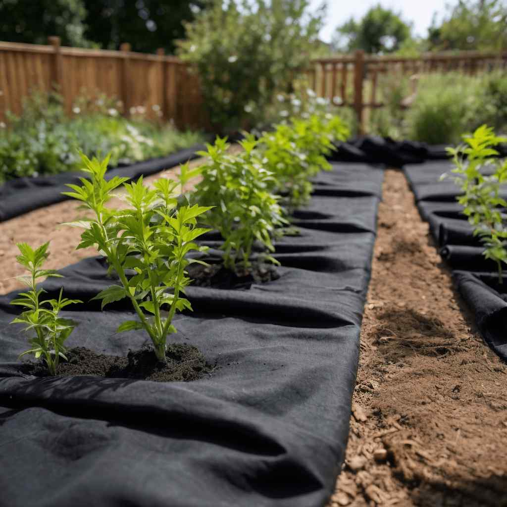 Membrana geotextil fibra de poliéster negro 1x10 m v5264 Vetonek