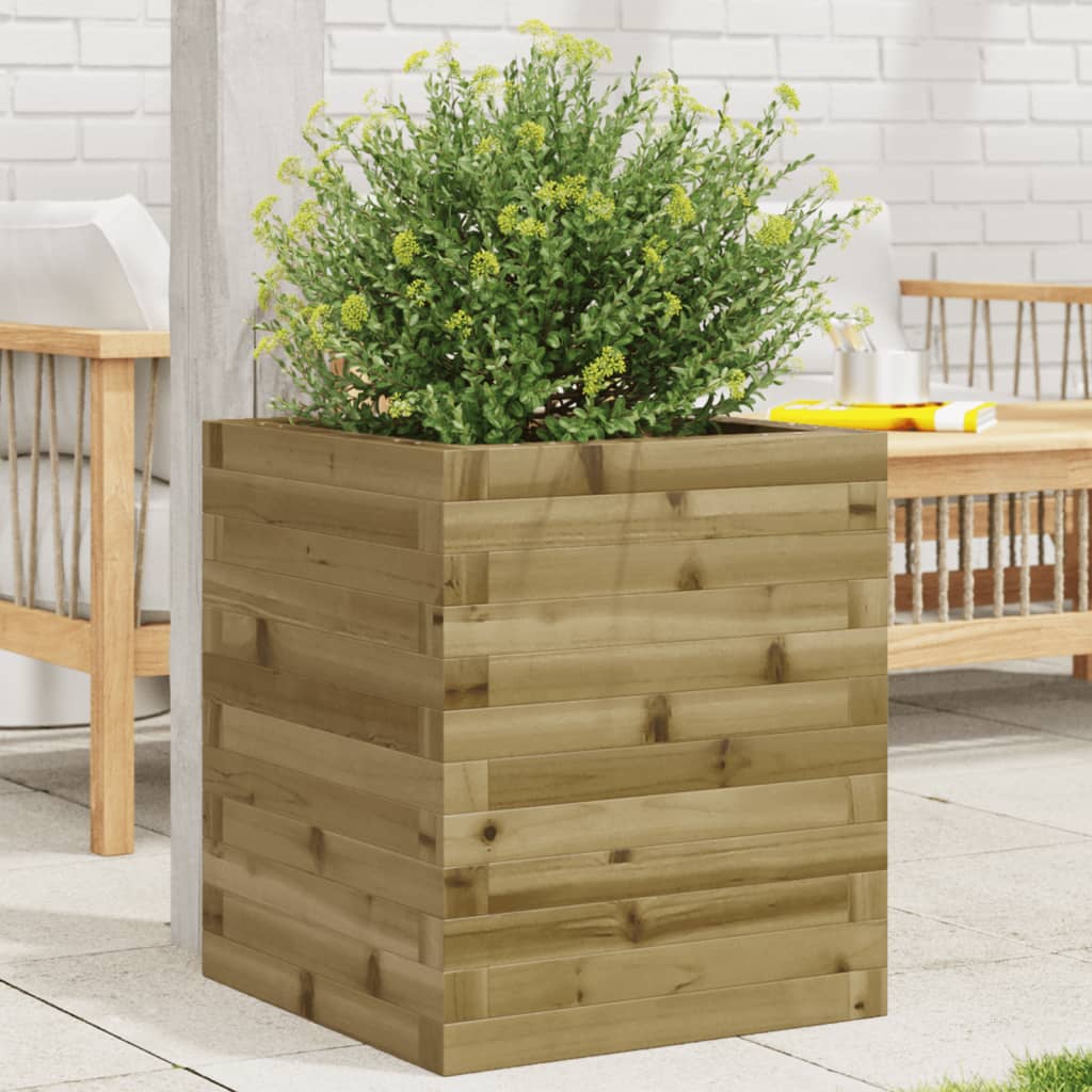 Jardinière en bois de pin imprégné 40x40x46 cm v5332 Vetonek