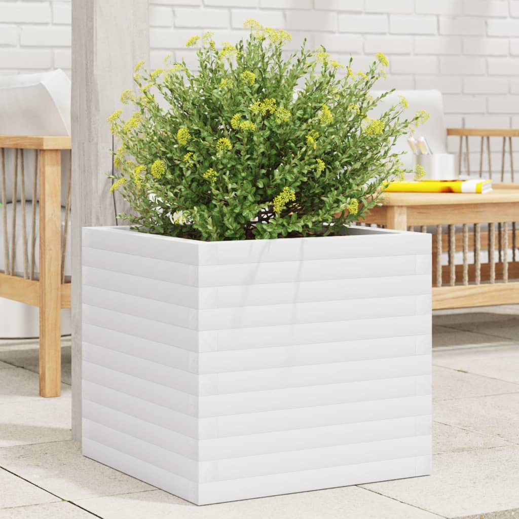 Jardinière en pin blanc massif 50x50x46 cm v5356 Vetonek