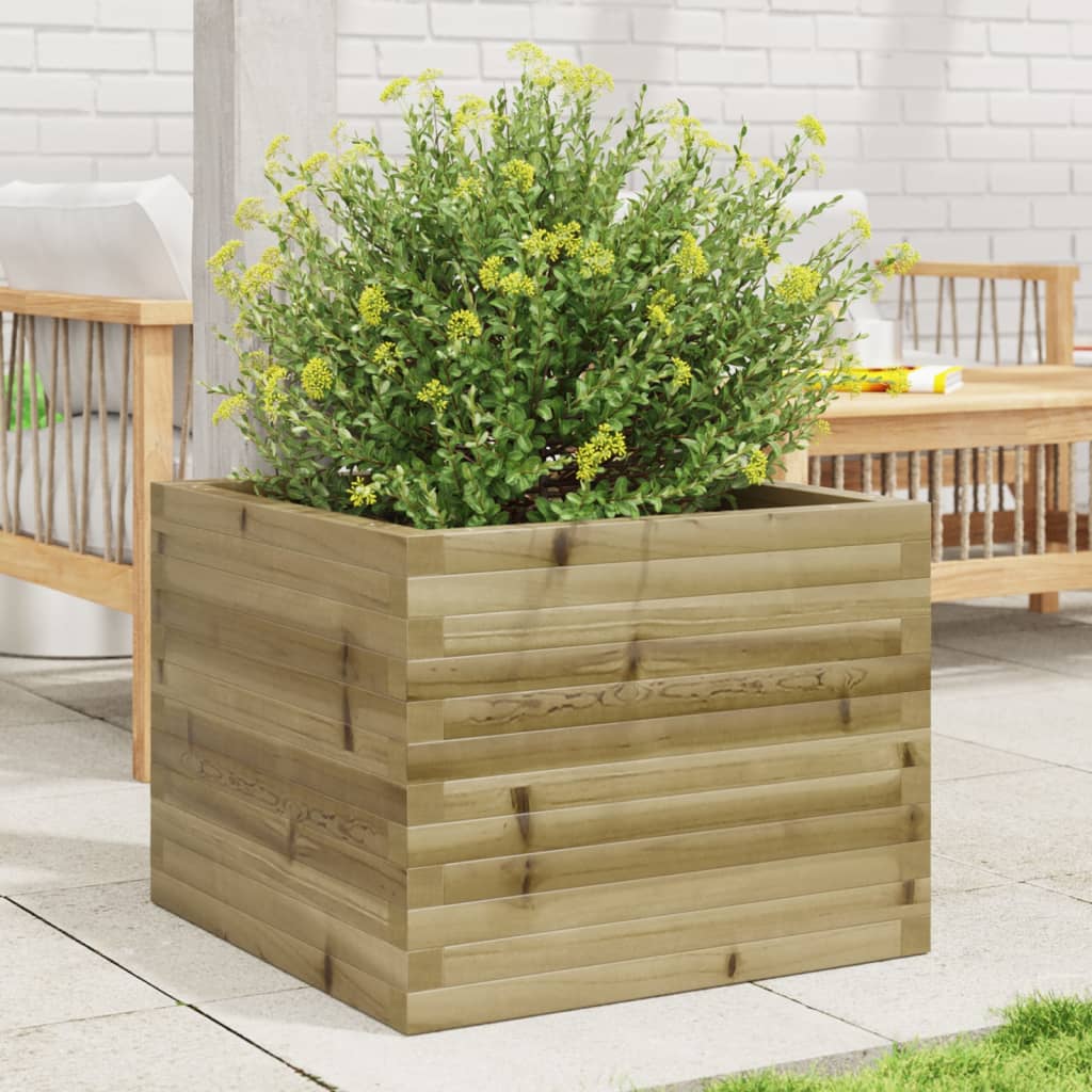Jardinière en bois de pin imprégné 60x60x46 cm v5431 Vetonek