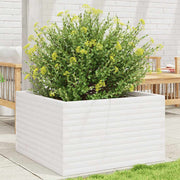 Jardinière en pin blanc massif 80x80x46 cm v5509 Vetonek