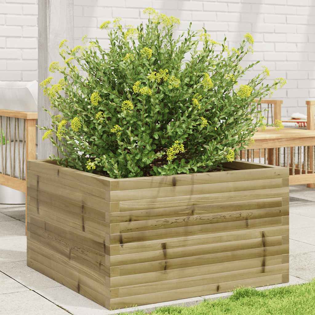 Jardinière en bois de pin imprégné 80x80x46 cm v5530 Vetonek