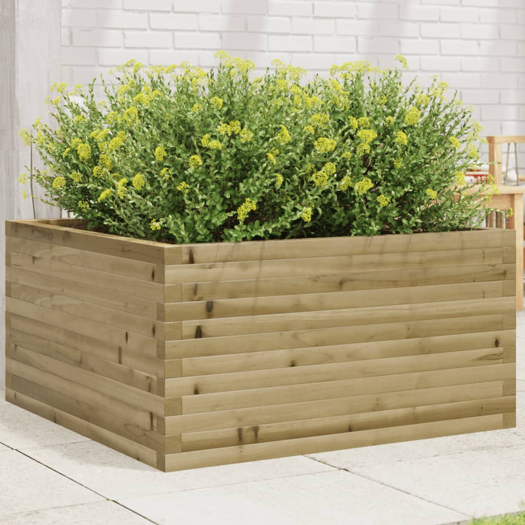 Jardinière en bois de pin imprégné 90x90x46 cm v5585 Vetonek