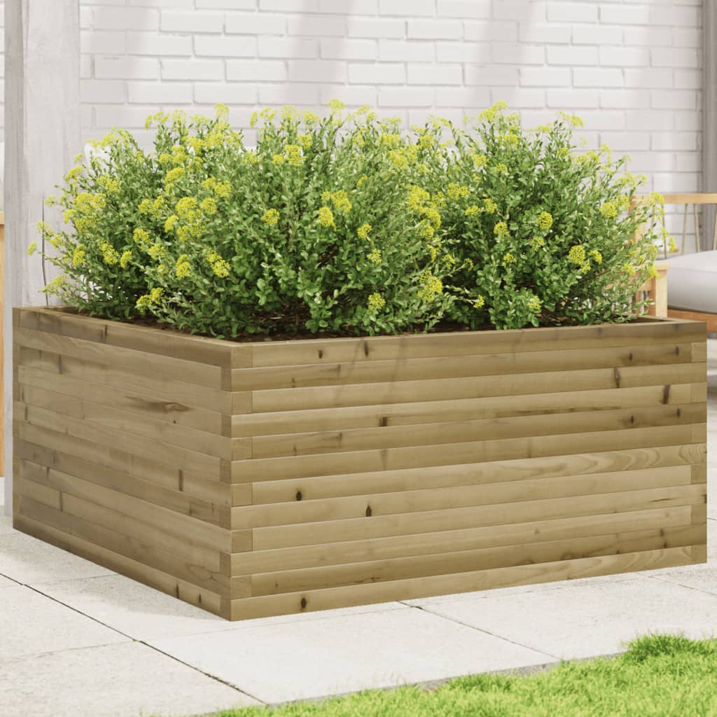 Jardinière en bois de pin imprégné 100x100x46 cm v5639 Vetonek