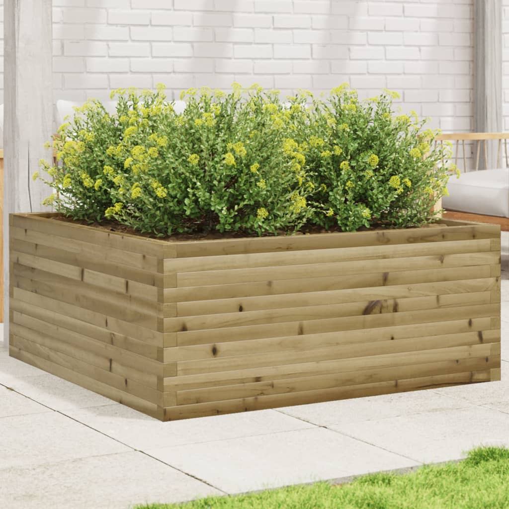Jardinière en bois de pin imprégné 110x110x46 cm v5684 Vetonek