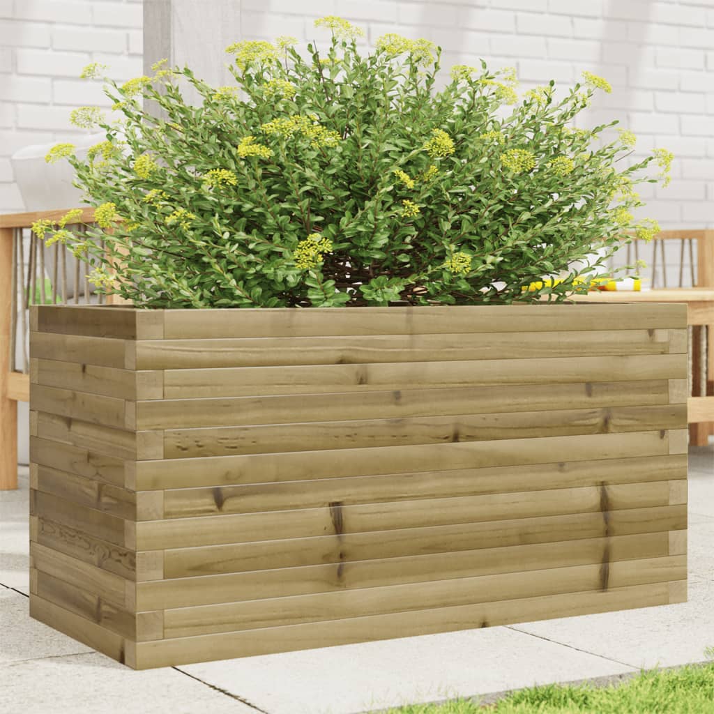 Vetonek Jardinera de madera de pino impregnada 90x40x46 cm