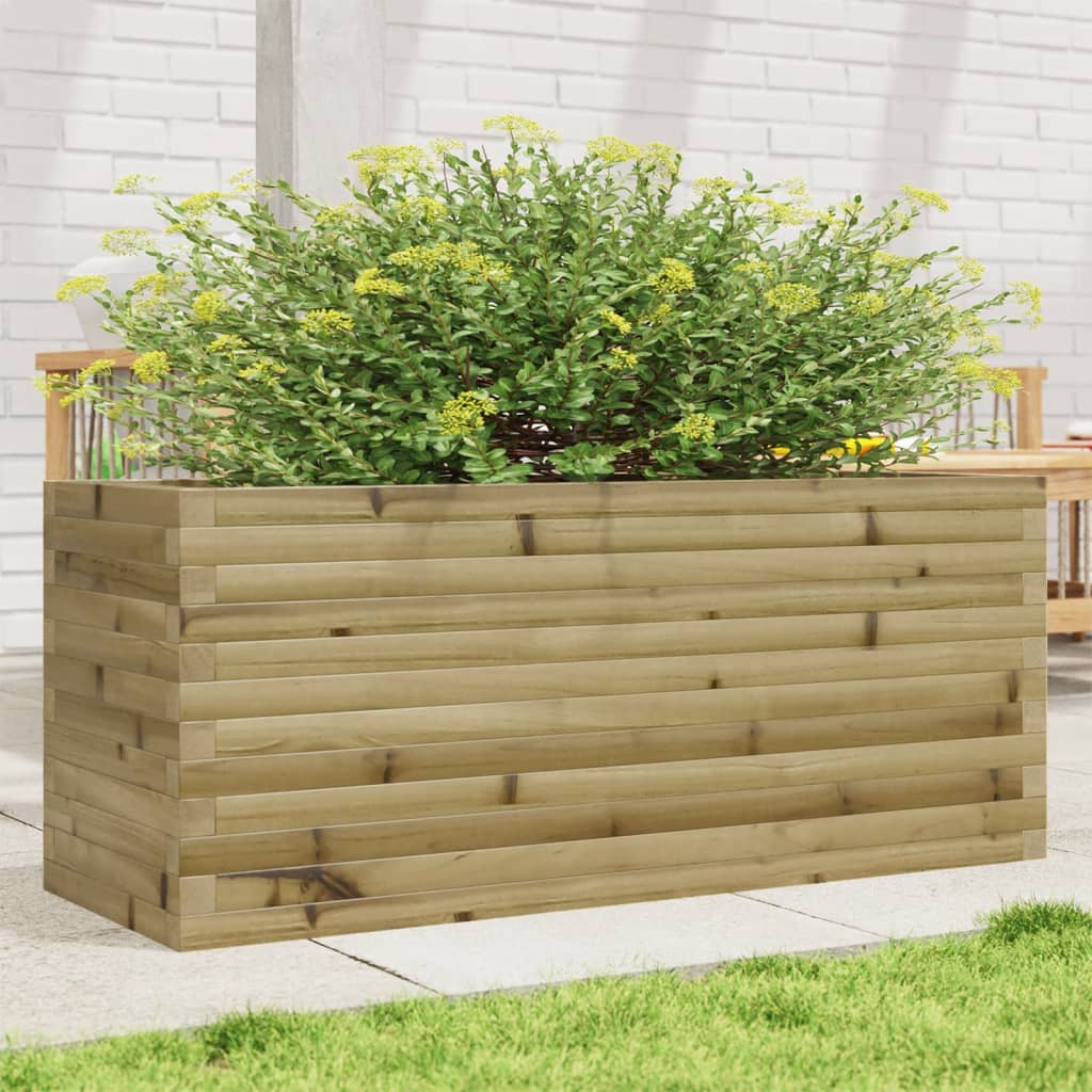 Jardinière en bois de pin imprégné 110x40x46 cm v5837 Vetonek