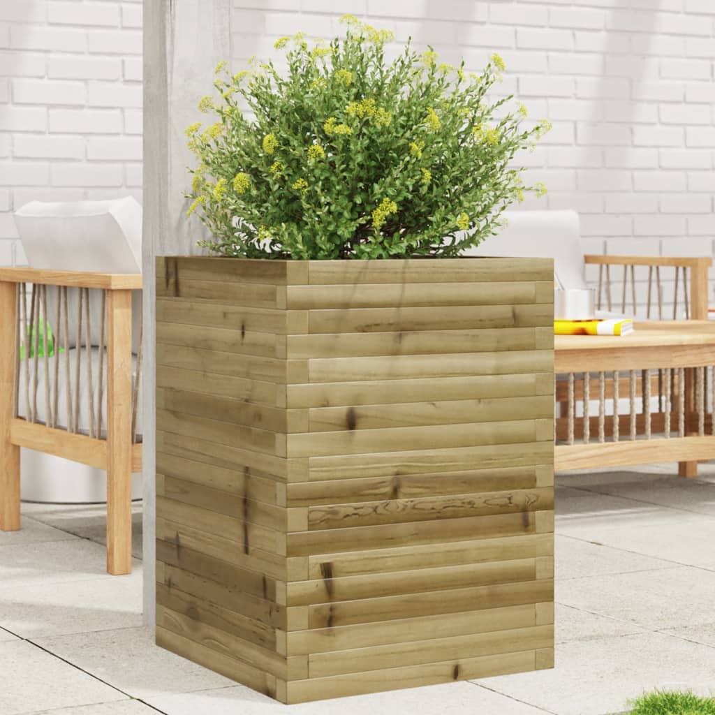 Jardinière en bois de pin imprégné 50x50x68,5 cm v5981 Vetonek