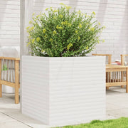 Jardinière en pin blanc massif 70x70x68,5 cm v6056 Vetonek