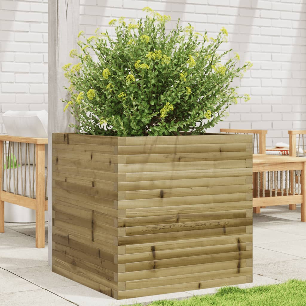 Jardinière en bois de pin imprégné 70x70x68,5 cm v6087 Vetonek