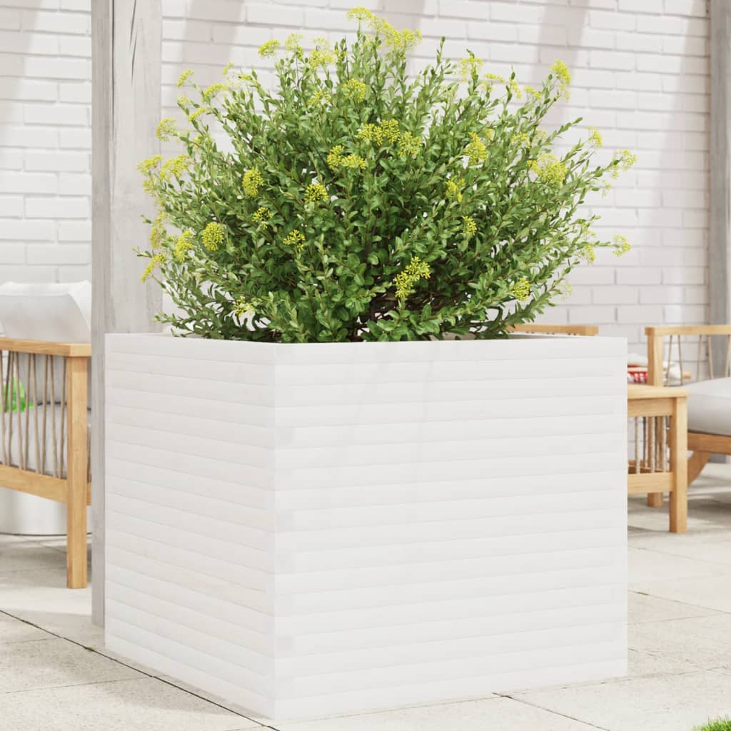 Jardinière en pin blanc massif 80x80x68,5 cm v6100 Vetonek