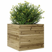 Jardinière en bois de pin imprégné 80x80x68,5 cm v6131 - Vetonek