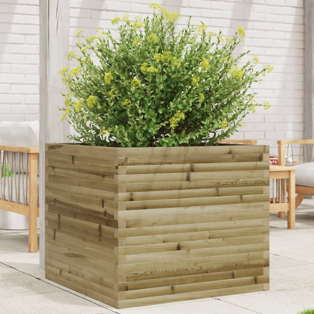 Jardinière en bois de pin imprégné 80x80x68,5 cm v6131 Vetonek