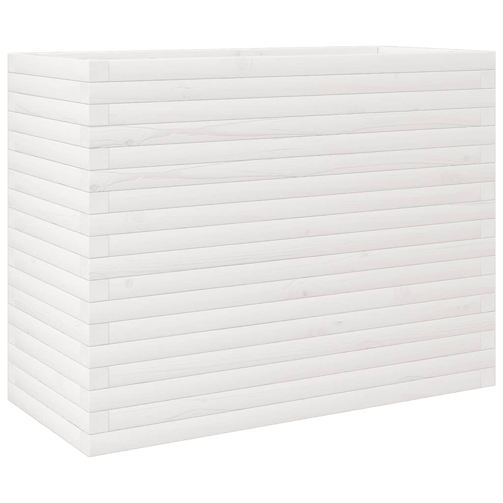 Vetonek Jardinière en bois de pin blanc massif 90x40x68,5 cm