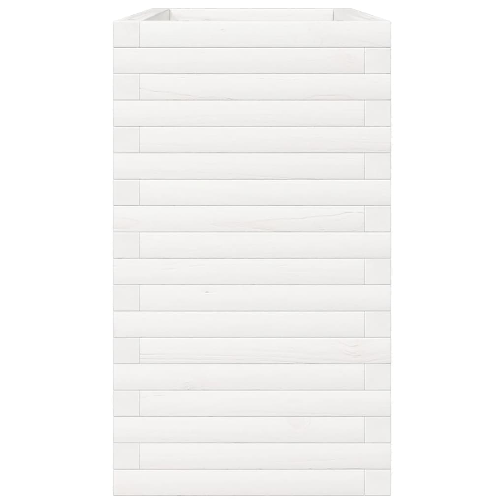 Jardinière en pin blanc massif 90x40x68,5 cm v6209 - Vetonek